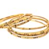 Conjunto de 8 pulseiras indianas douradas finas Rajastani Royale