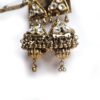 Brinco indiano Jhumka com correntes Sahara para prender ao cabelo