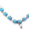 Payal ring Pulseira de pé com anel Olho Grego azul