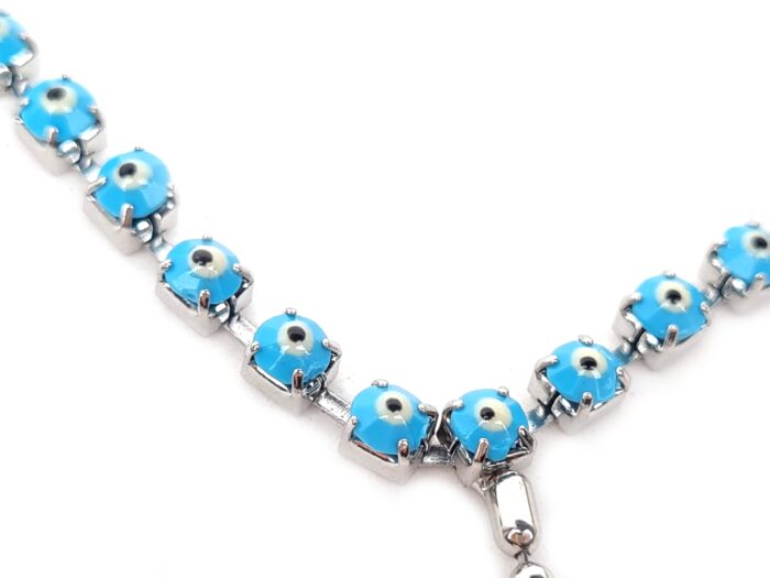 Payal ring Pulseira de pé com anel Olho Grego azul