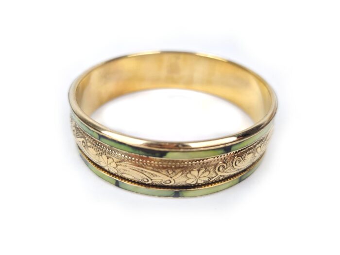 Bracelete indiano de resina marmorizada Jardins de Jaipur
