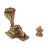 Shiva Lingam com cobra de 5 cabeças e Nandi para adoração ao Senhor Shiva