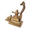 Shiva Lingam com cobra de 5 cabeças e Nandi para adoração ao Senhor Shiva