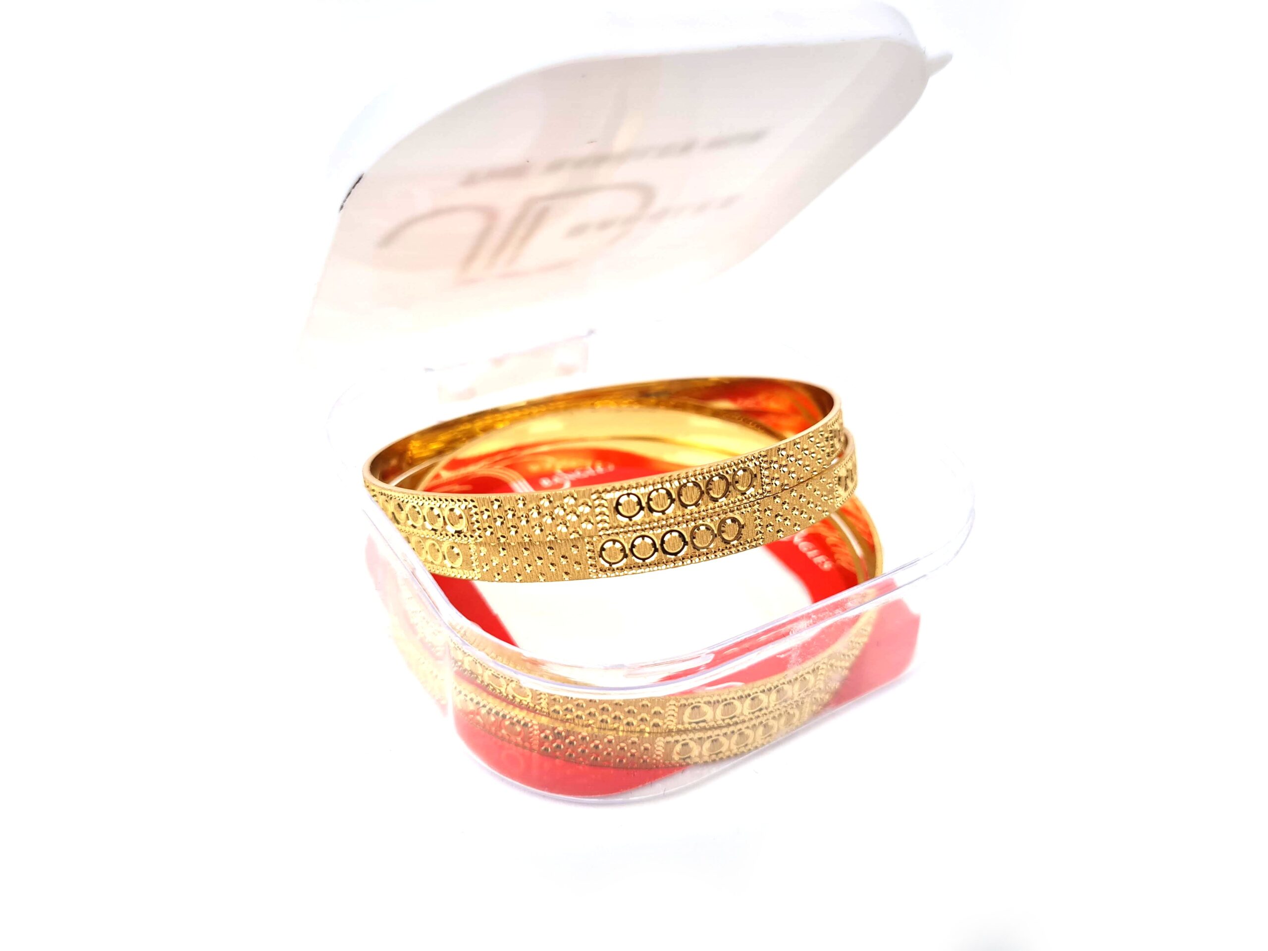 conjunto de 4 pulseiras douradas indianas de luxo, acompanha caixinha, alto acabamento e brilho