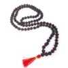 Japamala raro de Black Rudrakshas 108 contas com sementes de 7mm
