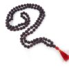 Japamala raro de Black Rudrakshas 108 contas com sementes de 7mm