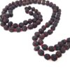 Japamala raro de Black Rudrakshas 108 contas com sementes de 7mm