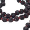 Japamala raro de Black Rudrakshas 108 contas com sementes de 7mm