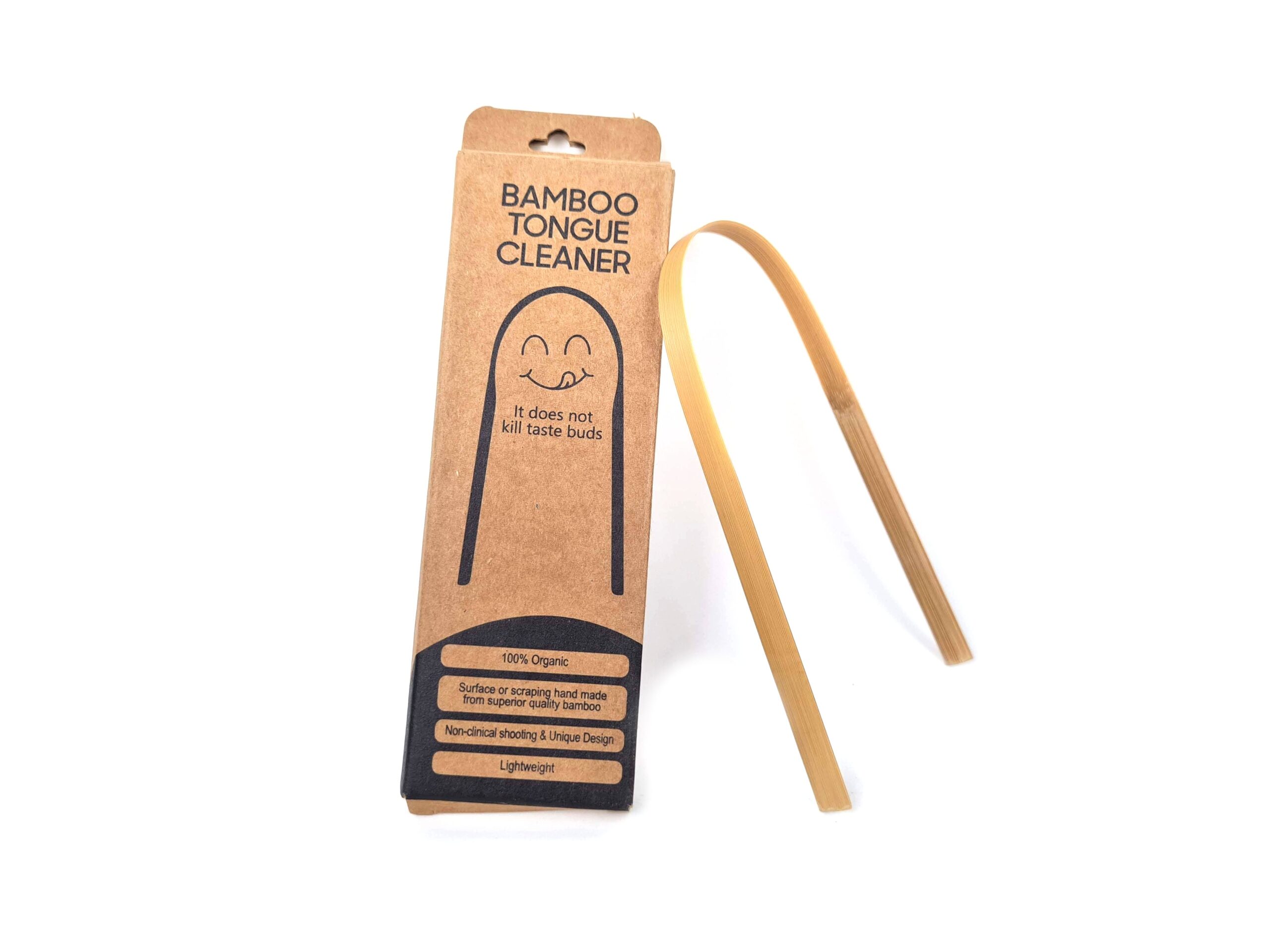 raspador de língua de bambu, feito na India