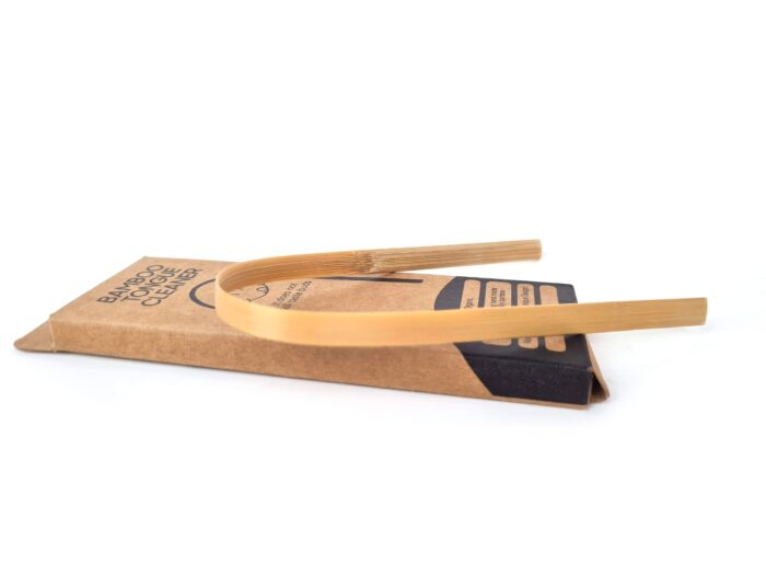 Raspador de língua de bambu sustentável da Organic Vedam