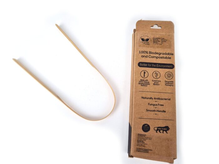 Raspador de língua de bambu sustentável da Organic Vedam