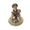 Hanuman Deus Macaco estatueta indiana em liga metálica 9cm