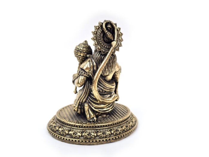 Hanuman Deus Macaco estatueta indiana em liga metálica 9cm