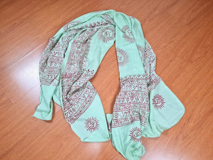 Chadar indiano (manto de oração) de OM verde menta