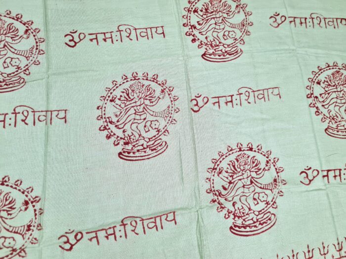 Chadar indiano (manto de oração) de Shiva Nataraja verde menta