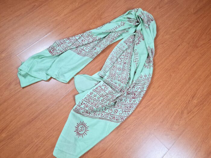 Chadar indiano (manto de oração) de Shiva Nataraja verde menta