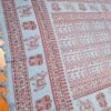 Toalha indiana devocional para altar ou poojas azul claro e vinho