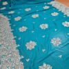 Sari indiano de seda com bordados e pedras dourados Mayura