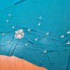 Sari indiano de seda com bordados e pedras dourados Mayura