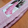Sari indiano viscose com estampa étnica rosa com dourado