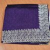 Saree Roxo com Bordado Zari Dourado
