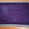 Saree indiano de seda mista roxo com bordado zari dourado