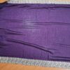 Saree indiano de seda mista roxo com bordado zari dourado