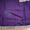 Saree indiano de seda mista roxo com bordado zari dourado