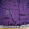 Saree indiano de seda mista roxo com bordado zari dourado