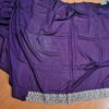Saree indiano de seda mista roxo com bordado zari dourado