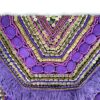 Bolsa indiana clutch boho chic bordada pedrarias e tassel lilás