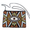 Bolsa indiana clutch carteira toda bordada com design Olho Grego