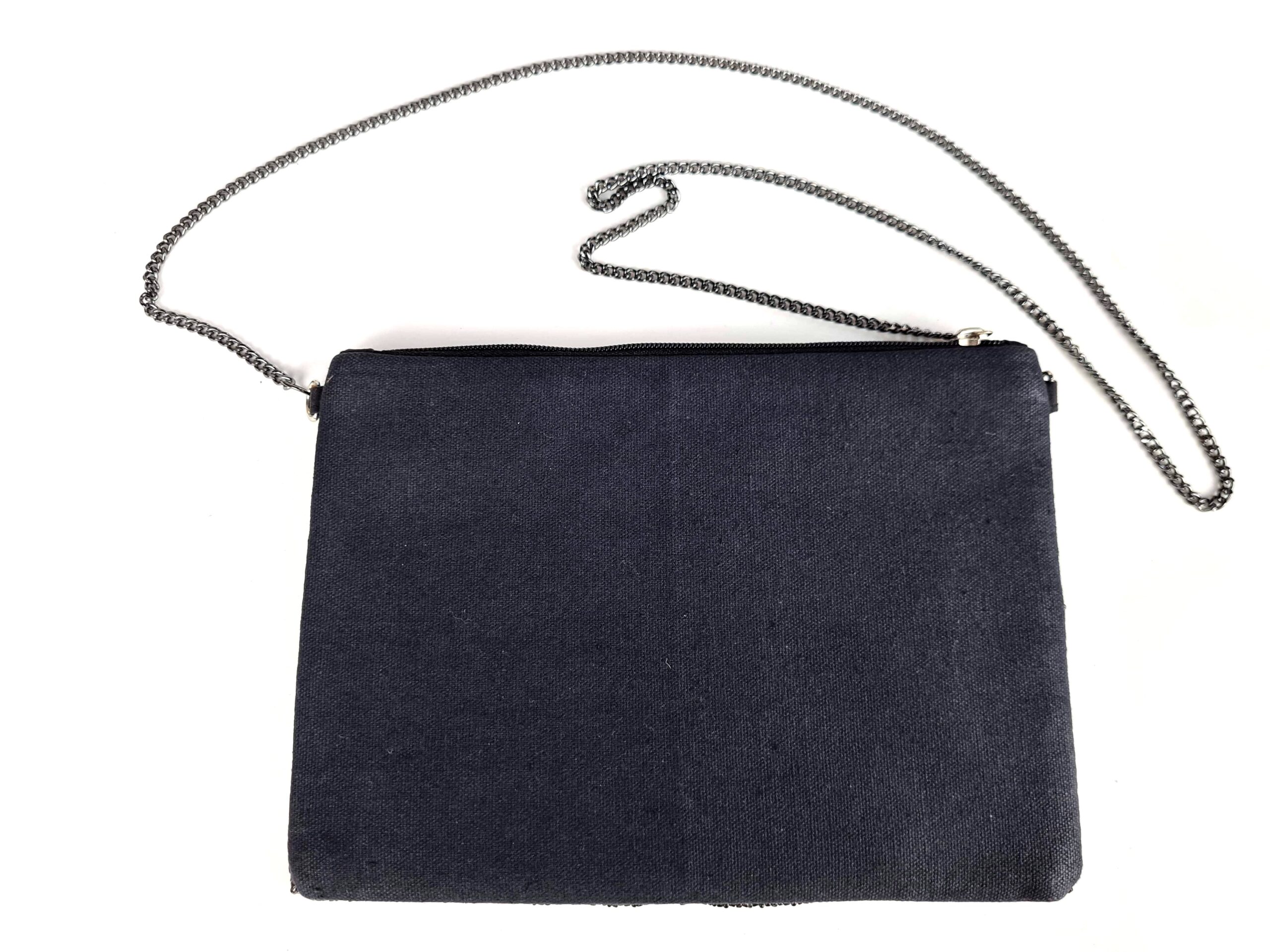 Bolsa indiana clutch carteira toda bordada com design Olho Grego