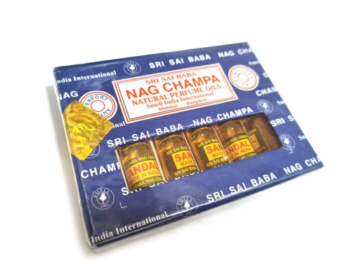 Kit com 6 essências Nag Champa aroma Sândalo (3ml)