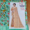 Sari indiano de tecido misto com viscose floral verde menta e coloridos
