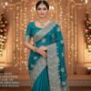 saree de luxo bordado intenso dourado, para festas