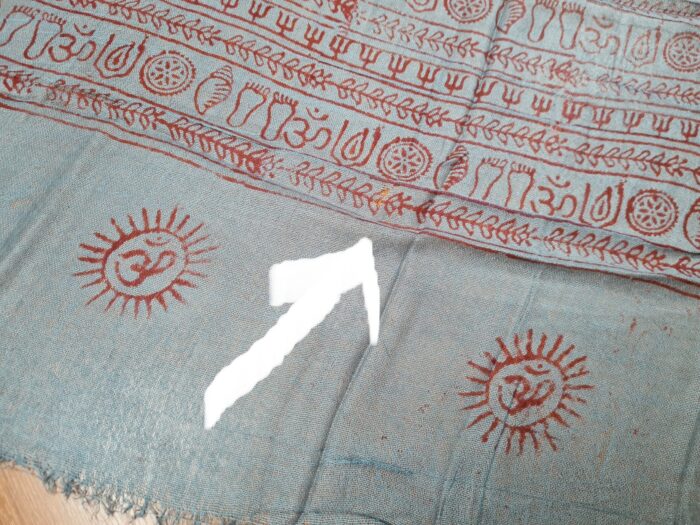 Chadar indiano (manto de oração) de Ganesha cinza (OUTLET)