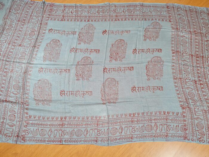 Chadar indiano (manto de oração) de Ganesha cinza (OUTLET)