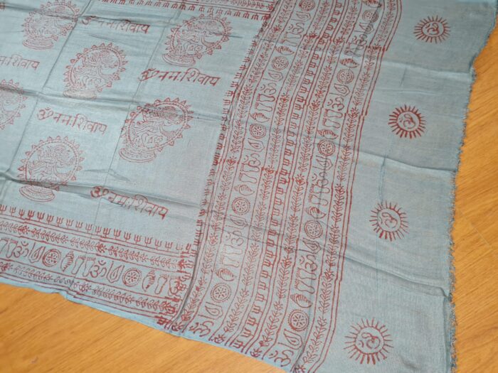 Chadar indiano (manto de oração) de Shiva Nataraja cinza (OUTLET)