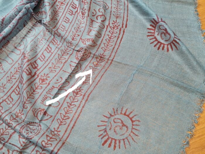 Chadar indiano (manto de oração) de Shiva Nataraja cinza (OUTLET)