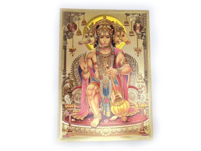 Lamina de Hanuman e suas 5 faces, Deus Macaco, decorativo