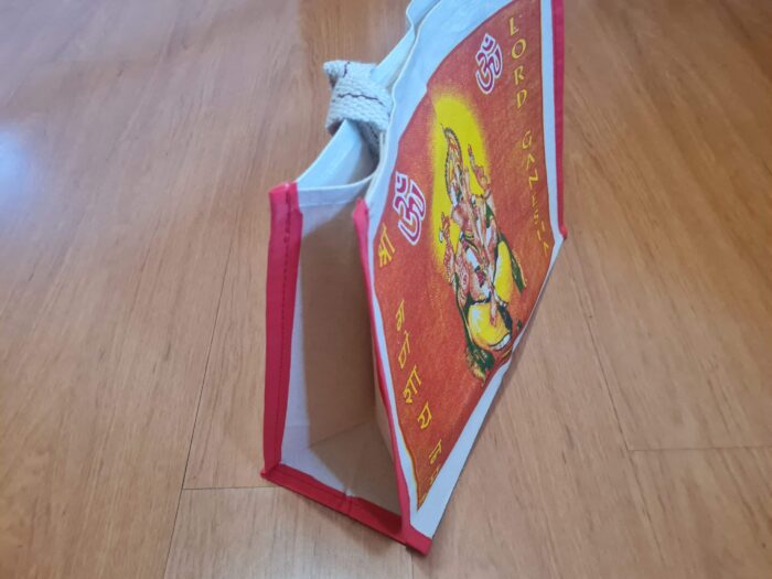 Bolsa indiana grande de Lona Algodão estampa de Ganesha