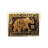 Ímã de geladeira dourado Elefante indiano preto e dourado