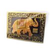 Ímã de geladeira dourado Elefante indiano preto e dourado