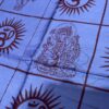 Chadar indiano (manto de oração) com 4 deuses hindus roxo