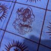 Chadar indiano (manto de oração) com 4 deuses hindus roxo
