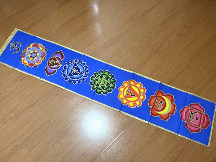 Panô dos 7 chakras especial para parede azul e color 1,80m
