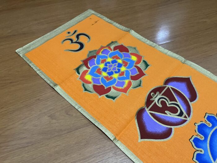 Panô dos 7 chakras especial para parede laranja e color 1,80m