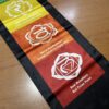Panô dos 7 chakras especial para parede em cetim com legendas 1,80m