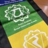 Panô dos 7 chakras especial para parede em cetim com legendas 1,80m